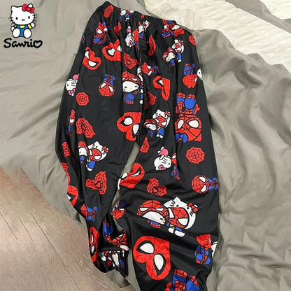 Spiderman Hello-Kitty Couple Matching PJ's