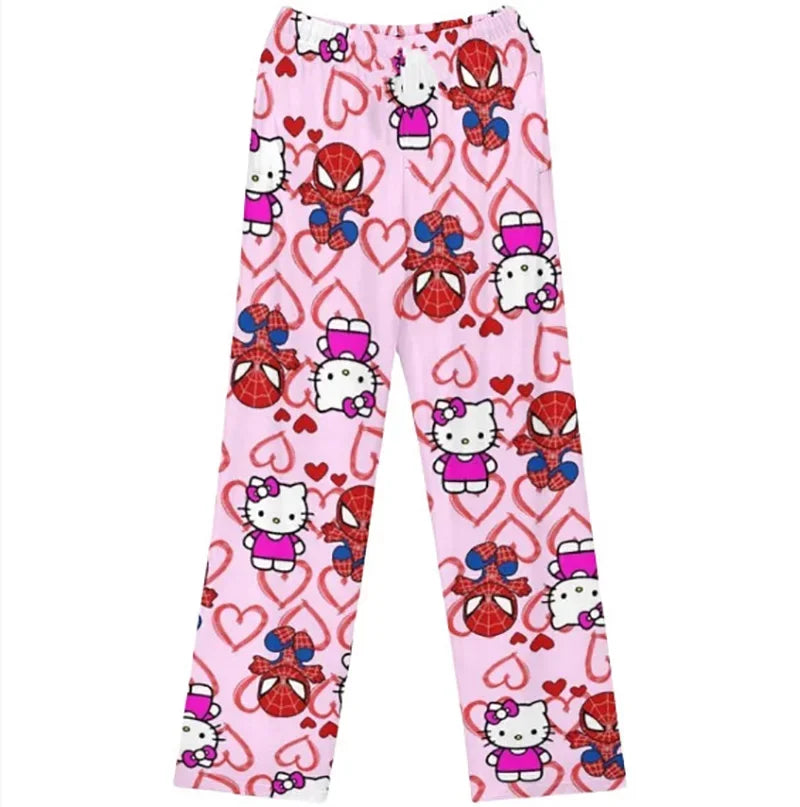 Spiderman Hello-Kitty Couple Matching PJ's